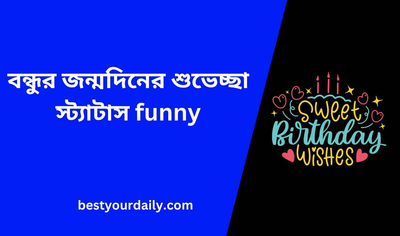 বন্ধুর জন্মদিনের শুভেচ্ছা স্ট্যাটাস funny